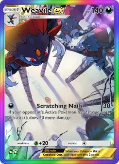 Pokémon-Karte Weavile ex 201/140