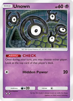 Pokémon-Karte Unown 034/075