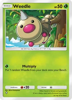 Pokémon-Karte Weedle 001/072
