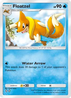 Pokémon-Karte Floatzel 017/072