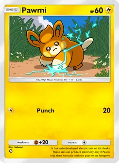 Pokémon-Karte Pawmi 026/072