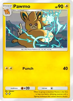 Pokémon-Karte Pawmo 027/072