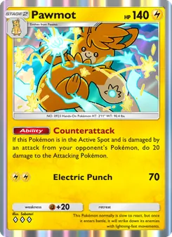 Pokémon-Karte Pawmot 028/072