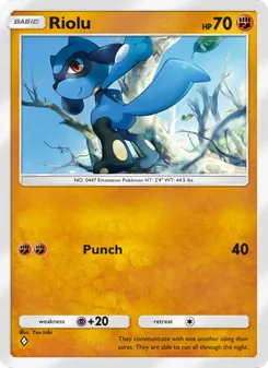 Pokémon-Karte Riolu 042/072