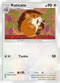 Pokémon-Karte Raticate 059/072