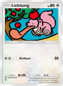 Pokémon-Karte Lickitung 062/072