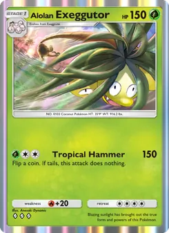 Pokémon-Karte Alolan Exeggutor 002/155