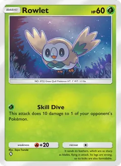 Pokémon-Karte Rowlet 010/155