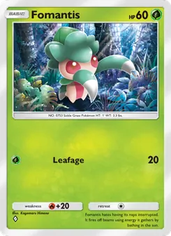Pokémon-Karte Fomantis 014/155