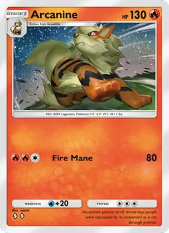 Pokémon-Karte Arcanine 026/155