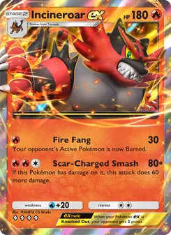 Pokémon-Karte Incineroar ex 033/155