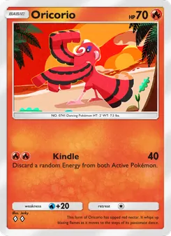 Pokémon-Karte Oricorio 034/155