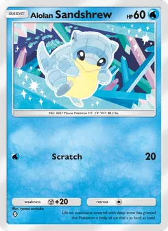 Pokémon-Karte Alolan Sandshrew 038/155