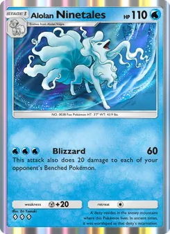 Pokémon-Karte Alolan Ninetales 041/155