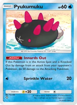 Pokémon-Karte Pyukumuku 054/155