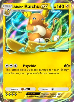 Pokémon-Karte Alolan Raichu ex 058/155