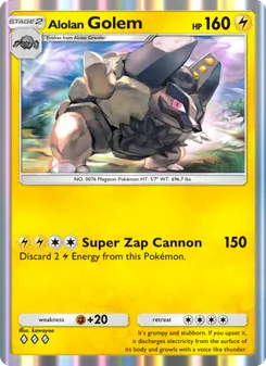 Pokémon-Karte Alolan Golem 061/155