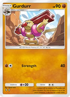 Pokémon-Karte Gurdurr 095/155