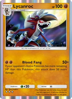Pokémon-Karte Lycanroc 101/155