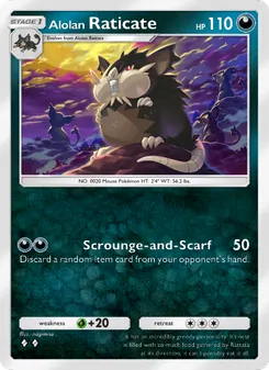 Pokémon-Karte Alolan Raticate 107/155