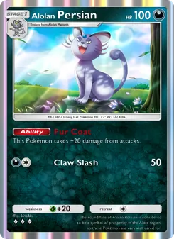 Pokémon-Karte Alolan Persian 109/155