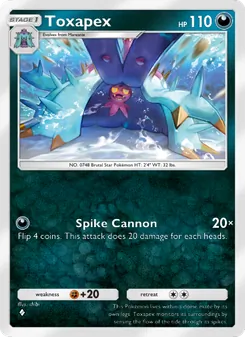 Pokémon-Karte Toxapex 116/155