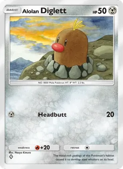 Pokémon-Karte Alolan Diglett 117/155