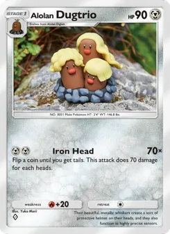 Pokémon-Karte Alolan Dugtrio 118/155