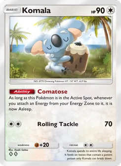 Pokémon-Karte Komala 141/155