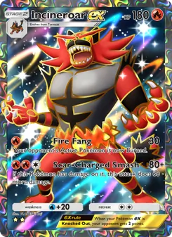 Pokémon-Karte Incineroar ex 182/155