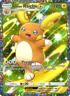 Pokémon-Karte Alolan Raichu ex 185/155