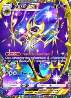 Pokémon-Karte Lunala ex 186/155