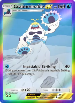 Pokémon-Karte Crabominable ex 201/155