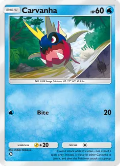 Pokémon-Karte Carvanha 011/069