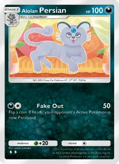 Pokémon-Karte Alolan Persian 038/069