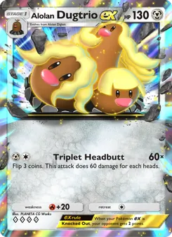 Pokémon-Karte Alolan Dugtrio ex 047/069