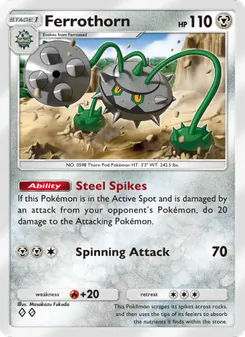Pokémon-Karte Ferrothorn 052/069