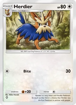 Pokémon-Karte Herdier 055/069