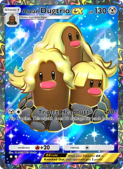 Pokémon-Karte Alolan Dugtrio ex 080/069