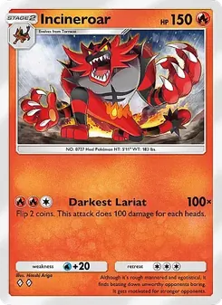 Pokémon-Karte Incineroar 013/069