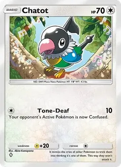 Pokémon-Karte Chatot 060/069