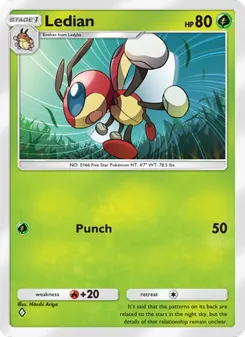 Pokémon-Karte Ledian 012/161