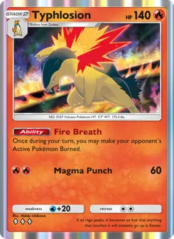 Pokémon-Karte Typhlosion 029/161