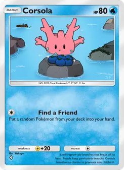 Pokémon-Karte Corsola 054/161