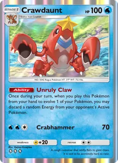 Pokémon-Karte Crawdaunt 061/161