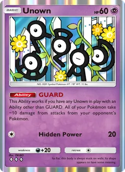 Pokémon-Karte Unown 084/161