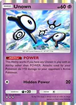 Pokémon-Karte Unown 085/161