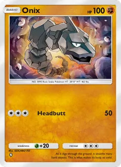 Pokémon-Karte Onix 092/161