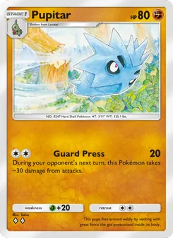Pokémon-Karte Pupitar 104/161