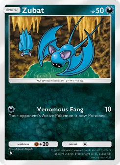 Pokémon-Karte Zubat 107/161